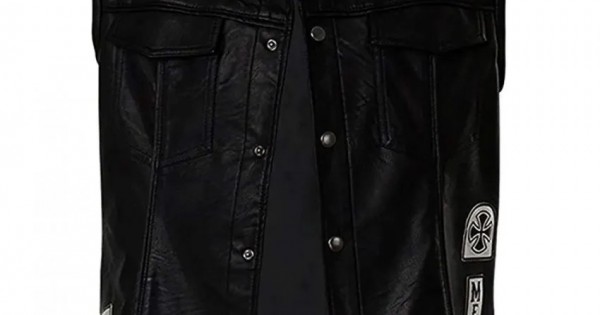 Deacon John Mongrel Farewell Motorcycle Leather Vest Deacon John Mongrel Farewell Motorcycle Leather Vest